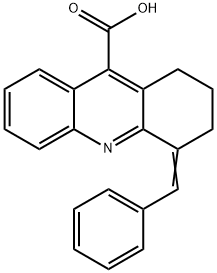 4-BENZYLIDENE-1,2,3,4-TETRAHYDRO-ACRIDINE-9-CARBOXYLIC ACID Struktur