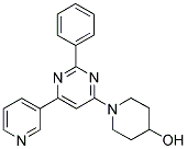 1-(2-PHENYL-6-PYRIDIN-3-YLPYRIMIDIN-4-YL)PIPERIDIN-4-OL Struktur