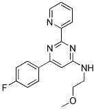 6-(4-FLUOROPHENYL)-N-(2-METHOXYETHYL)-2-PYRIDIN-2-YLPYRIMIDIN-4-AMINE Struktur