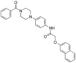 N-(4-(4-BENZOYLPIPERAZIN-1-YL)PHENYL)-2-(NAPHTHALEN-2-YLOXY)ACETAMIDE Struktur