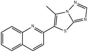 2-(6-METHYL[1,3]THIAZOLO[3,2-B][1,2,4]TRIAZOL-5-YL)QUINOLINE Struktur