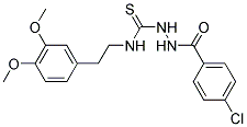 2-(4-CHLOROBENZOYL)-N-[2-(3,4-DIMETHOXYPHENYL)ETHYL]HYDRAZINECARBOTHIOAMIDE Struktur