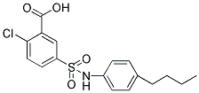 5-(4-BUTYL-PHENYLSULFAMOYL)-2-CHLORO-BENZOIC ACID Struktur