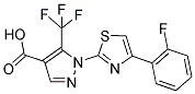 1-[4-(2-FLUOROPHENYL)-1,3-THIAZOL-2-YL]-5-(TRIFLUOROMETHYL)-1H-PYRAZOLE-4-CARBOXYLIC ACID Struktur