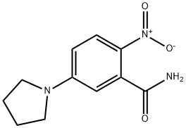 2-NITRO-5-(1-PYRROLIDINYL)BENZENECARBOXAMIDE Struktur