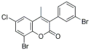 8-BROMO-3(3'-BROMOPHENYL)-6-CHLORO-4-METHYLCOUMARIN Struktur