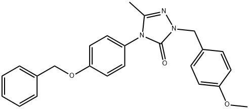 4-[4-(BENZYLOXY)PHENYL]-2-(4-METHOXYBENZYL)-5-METHYL-2,4-DIHYDRO-3H-1,2,4-TRIAZOL-3-ONE Struktur