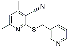 4,6-DIMETHYL-2-[(PYRIDIN-3-YLMETHYL)SULFANYL]NICOTINONITRILE Struktur