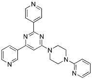 4-PYRIDIN-3-YL-2-PYRIDIN-4-YL-6-(4-PYRIDIN-2-YL-PIPERAZIN-1-YL)-PYRIMIDINE Struktur