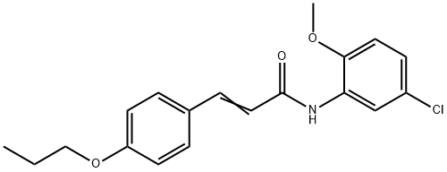 N-(5-CHLORO-2-METHOXYPHENYL)-3-(4-PROPOXYPHENYL)ACRYLAMIDE Struktur