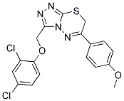 3-[(2,4-DICHLOROPHENOXY)METHYL]-6-(4-METHOXYPHENYL)-7H-[1,2,4]TRIAZOLO[3,4-B][1,3,4]THIADIAZINE Struktur