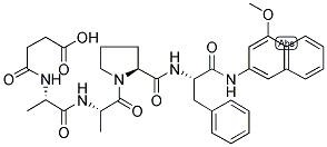 SUC-ALA-ALA-PRO-PHE-4-METHOXY-2-NAPHTHYLAMINE Struktur