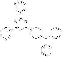 4-(4-BENZHYDRYL-PIPERAZIN-1-YL)-2,6-DI-PYRIDIN-3-YL-PYRIMIDINE Struktur