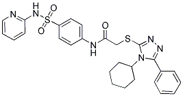 2-(4-CYCLOHEXYL-5-PHENYL-4H-1,2,4-TRIAZOL-3-YLTHIO)-N-(4-(N-PYRIDIN-2-YLSULFAMOYL)PHENYL)ACETAMIDE Struktur