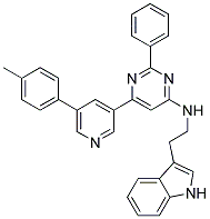 [2-(1H-INDOL-3-YL)-ETHYL]-[2-PHENYL-6-(5-P-TOLYL-PYRIDIN-3-YL)-PYRIMIDIN-4-YL]-AMINE Struktur