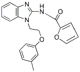 N-{1-[2-(3-METHYLPHENOXY)ETHYL]-1H-BENZIMIDAZOL-2-YL}-2-FURAMIDE Struktur