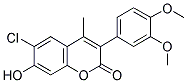 6-CHLORO-3(3',4'-DIMETHOXYPHENYL)-7-HYDROXY-4-METHYLCOUMARIN Struktur