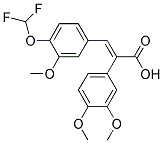 3-(4-DIFLUOROMETHOXY-3-METHOXY-PHENYL)-2-(3,4-DIMETHOXY-PHENYL)-ACRYLIC ACID Struktur