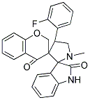 CHROMAN-4'-ONE-3'-SPIRO-3-N-METHYL-4-(2-FLUOROPHENYL)-PYRROLIDINE-2-SPIRO-3''-OXINDOLE Struktur