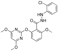 2-[(4,6-DIMETHOXYPYRIMIDIN-2-YL)OXY]-6-METHOXYBENZOIC ACID, 2-(2-CHLOROPHENYL)HYDRAZIDE Struktur