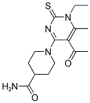 1-(5-ACETYL-1-ETHYL-6-METHYL-2-THIOXO-1,2-DIHYDROPYRIMIDIN-4-YL)PIPERIDINE-4-CARBOXAMIDE Struktur