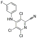 3,5,6-TRICHLORO-4-[(3-FLUOROPHENYL)AMINO]PYRIDINE-2-CARBONITRILE Struktur