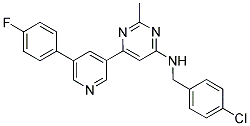 N-(4-CHLOROBENZYL)-6-[5-(4-FLUOROPHENYL)PYRIDIN-3-YL]-2-METHYLPYRIMIDIN-4-AMINE Struktur