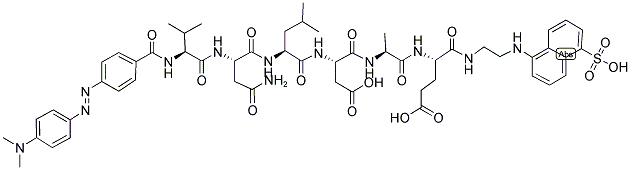 DABCYL-(ASN670,LEU671)-AMYLOID BETA/A4 PROTEIN PRECURSOR770 (669-674)-EDANS Struktur