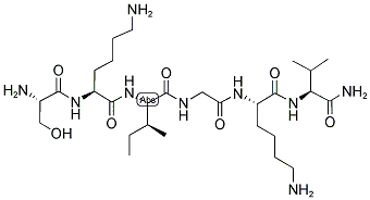 H-SER-LYS-ILE-GLY-LYS-VAL-NH2 Struktur