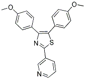 3-[4,5-BIS(4-METHOXYPHENYL)-1,3-THIAZOL-2-YL]PYRIDINE Struktur