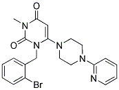 1-(2-BROMO-BENZYL)-3-METHYL-6-(4-PYRIDIN-2-YL-PIPERAZIN-1-YL)-1H-PYRIMIDINE-2,4-DIONE Struktur