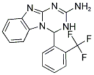 4-[2-(TRIFLUOROMETHYL)PHENYL]-3,4-DIHYDRO[1,3,5]TRIAZINO[1,2-A]BENZIMIDAZOL-2-AMINE Struktur