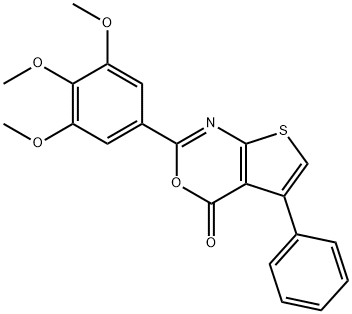 5-PHENYL-2-(3,4,5-TRIMETHOXYPHENYL)-4H-THIENO[2,3-D][1,3]OXAZIN-4-ONE Struktur