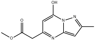 METHYL 2-(7-HYDROXY-2-METHYLPYRAZOLO[1,5-A]PYRIMIDIN-5-YL)ACETATE Struktur