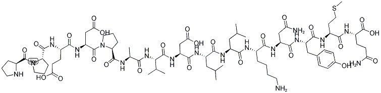 H-PRO-PRO-GLU-ASP-PRO-ALA-VAL-ASP-LEU-LEU-LYS-ASN-TYR-MET-GLN-OH Struktur