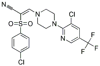 2-((4-CHLOROPHENYL)SULFONYL)-3-(4-(3-CHLORO-5-(TRIFLUOROMETHYL)(2-PYRIDYL))PIPERAZINYL)PROP-2-ENENITRILE Struktur