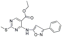 ETHYL 2-(METHYLTHIO)-4-[(3-PHENYLISOXAZOL-5-YL)AMINO]PYRIMIDINE-5-CARBOXYLATE Struktur