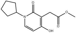 METHYL 2-(1-CYCLOPENTYL-4-HYDROXY-2-OXO-1,2-DIHYDRO-3-PYRIDINYL)ACETATE Struktur