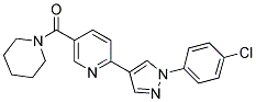 2-[1-(4-CHLOROPHENYL)-1H-PYRAZOL-4-YL]-5-(PIPERIDIN-1-YLCARBONYL)PYRIDINE Struktur