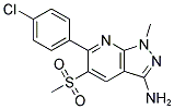 6-(4-CHLOROPHENYL)-1-METHYL-5-(METHYLSULFONYL)-(1H)-PYRAZOLO[3,4-B]PYRIDINE-3-AMINE Struktur