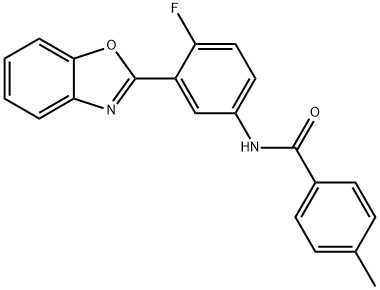 N-[3-(1,3-BENZOXAZOL-2-YL)-4-FLUOROPHENYL]-4-METHYLBENZENECARBOXAMIDE Struktur