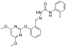 N-[1-AZA-2-[2-[(4,6-DIMETHOXYPYRIMIDIN-2-YL)OXY]PHENYL]ETHENYL]-N'-(2-METHYLPHENYL)UREA Struktur