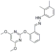 1,2-DIAZA-3-[2-[(4,6-DIMETHOXYPYRIMIDIN-2-YL)OXY]PHENYL]-1-(2,3-DIMETHYLPHENYL)PROP-2-ENE Struktur