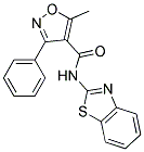 N-1,3-BENZOTHIAZOL-2-YL-5-METHYL-3-PHENYLISOXAZOLE-4-CARBOXAMIDE Struktur