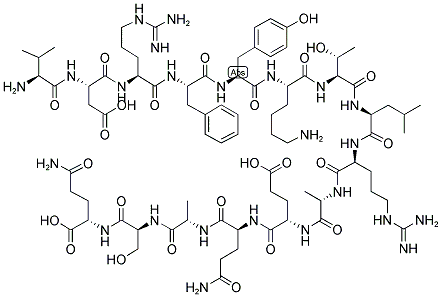 H-VAL-ASP-ARG-PHE-TYR-LYS-THR-LEU-ARG-ALA-GLU-GLN-ALA-SER-GLN-OH Struktur