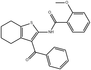 N-(3-BENZOYL-4,5,6,7-TETRAHYDRO-1-BENZOTHIEN-2-YL)-2-METHOXYBENZAMIDE Struktur