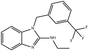 N-ETHYL-1-[3-(TRIFLUOROMETHYL)BENZYL]-1H-1,3-BENZIMIDAZOL-2-AMINE Struktur