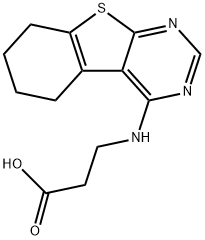 3-(5,6,7,8-TETRAHYDRO-BENZO[4,5]THIENO[2,3-D]PYRIMIDIN-4-YLAMINO)-PROPIONIC ACID Struktur