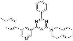 2-[2-PHENYL-6-(5-P-TOLYL-PYRIDIN-3-YL)-PYRIMIDIN-4-YL]-1,2,3,4-TETRAHYDRO-ISOQUINOLINE Struktur