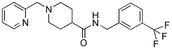 1-(2-PYRIDINYLMETHYL)-N-(3-(TRIFLUOROMETHYL)BENZYL)PIPERIDINE-4-CARBOXAMIDE Struktur